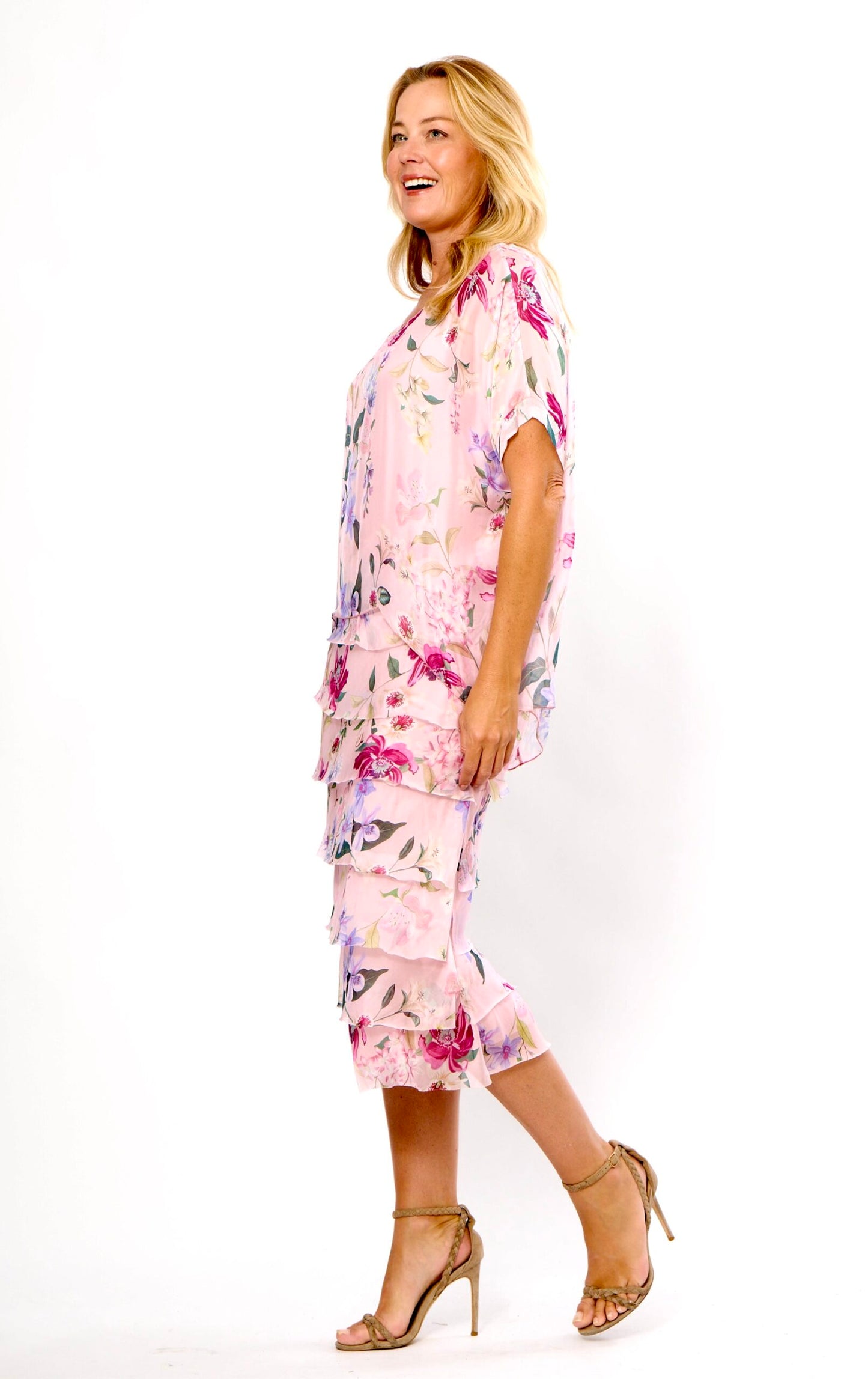 La Strada Frayed Edge Silk Dress LSD21-703