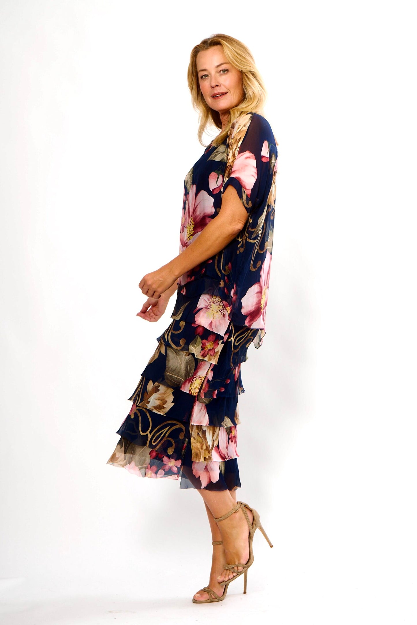 La Strada Frayed Edge Silk Dress LSD21-703