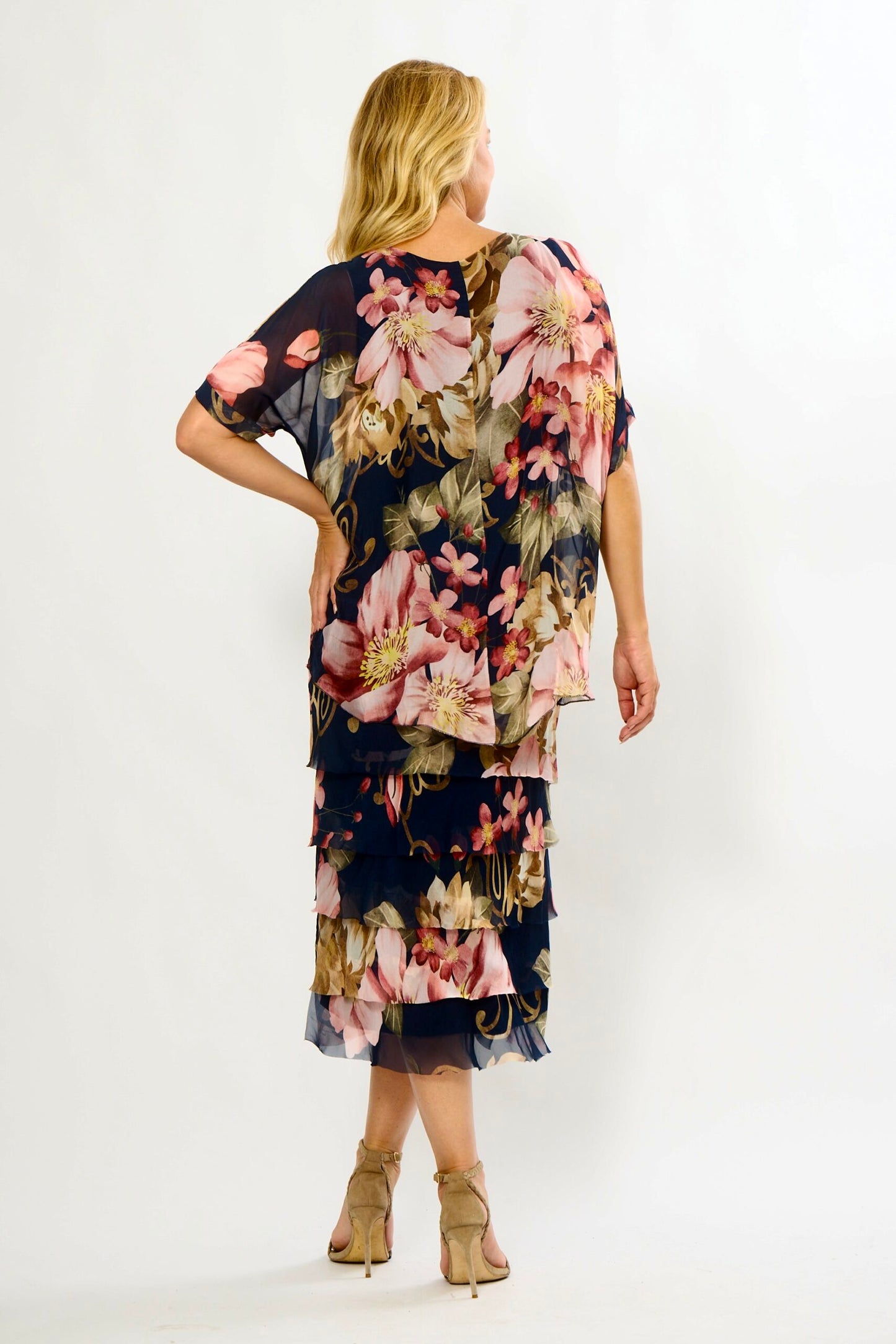 La Strada Frayed Edge Silk Dress LSD21-703