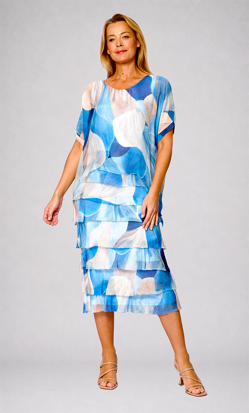 La Strada Frayed Edge Silk Dress LSD21-703