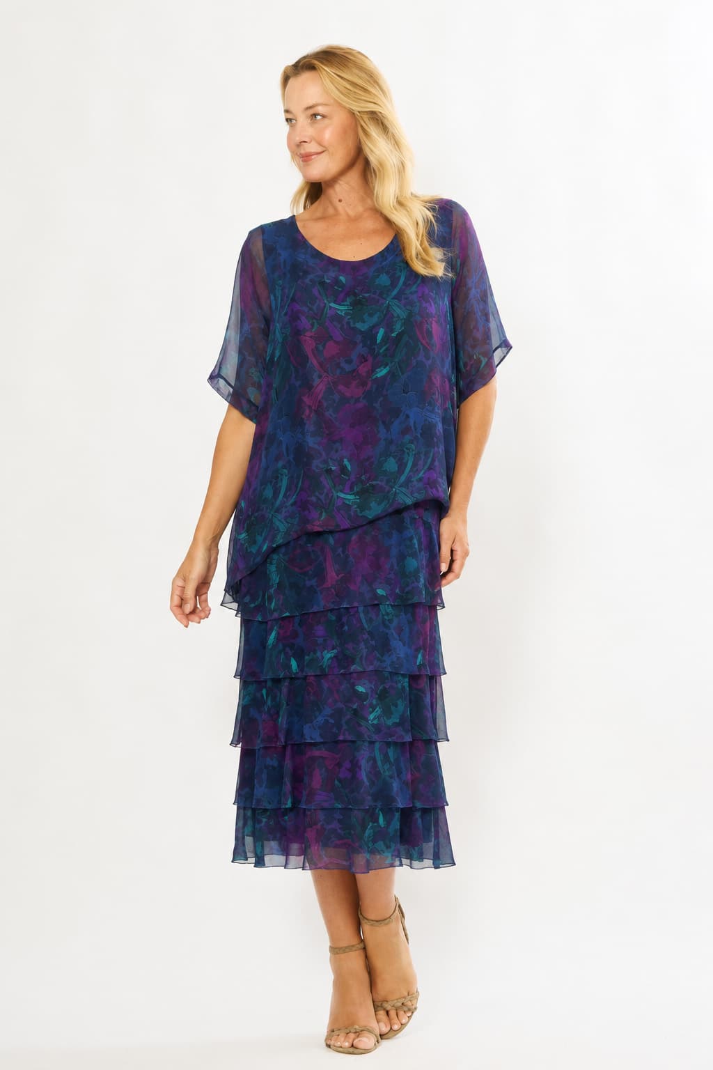 La Strada Frayed Edge Silk Dress LSD21-703