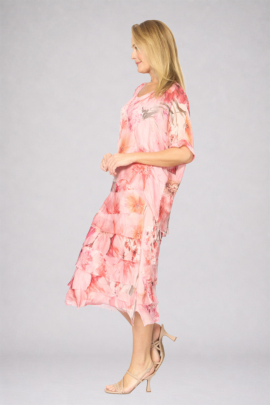 La Strada Frayed Edge Silk Dress LSD21-703