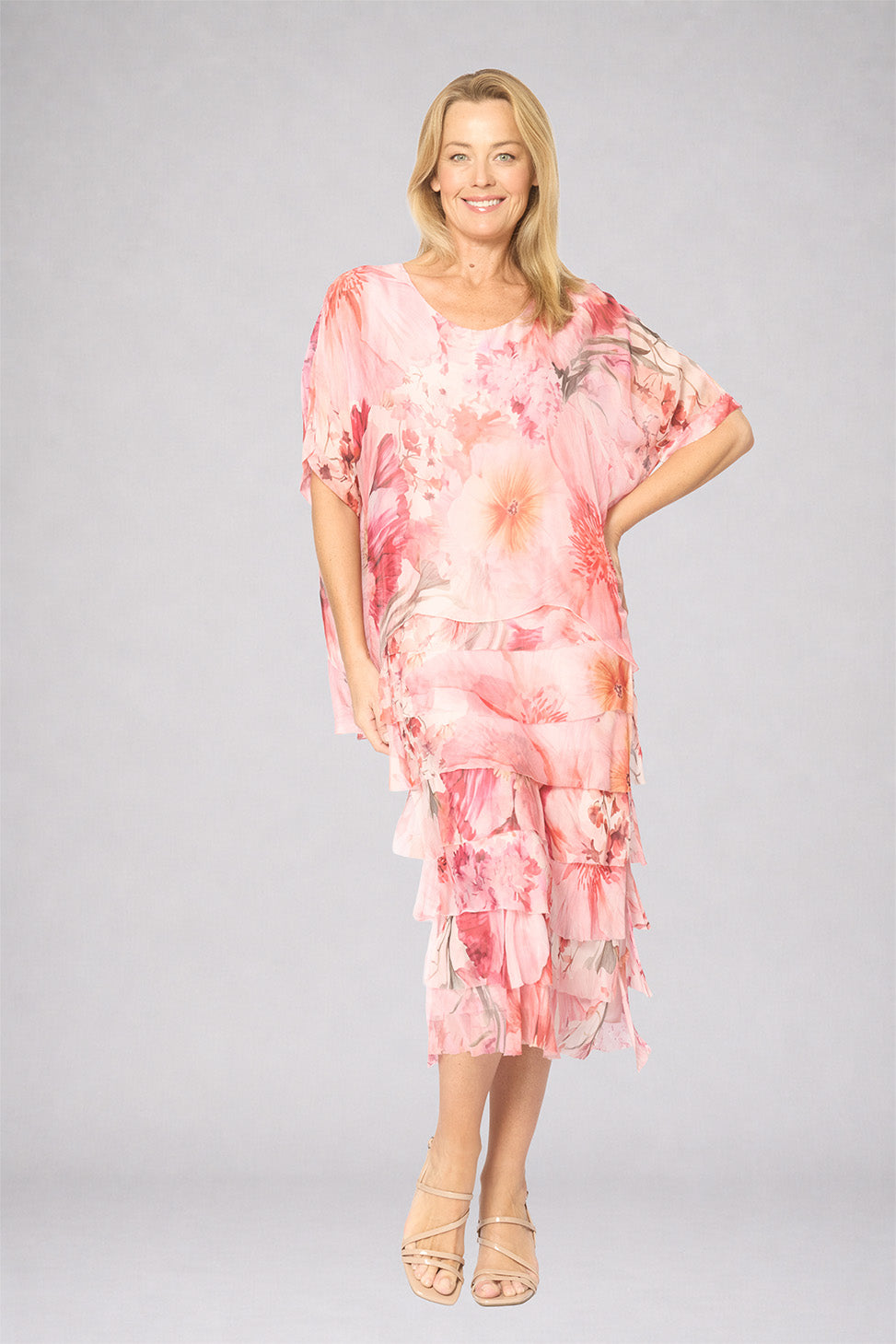La Strada Frayed Edge Silk Dress LSD21-703
