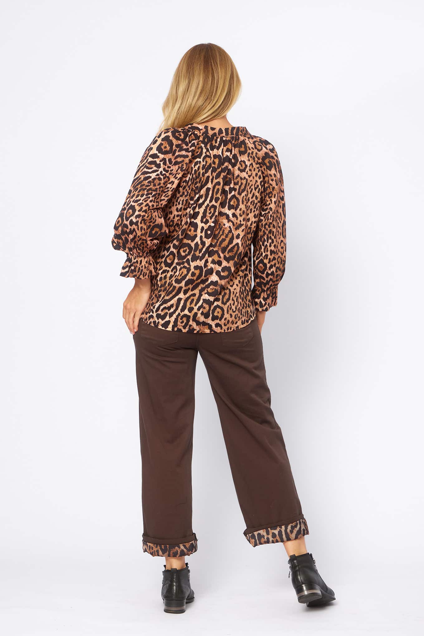 La Strada Leopard Hem Pants LSP26-25