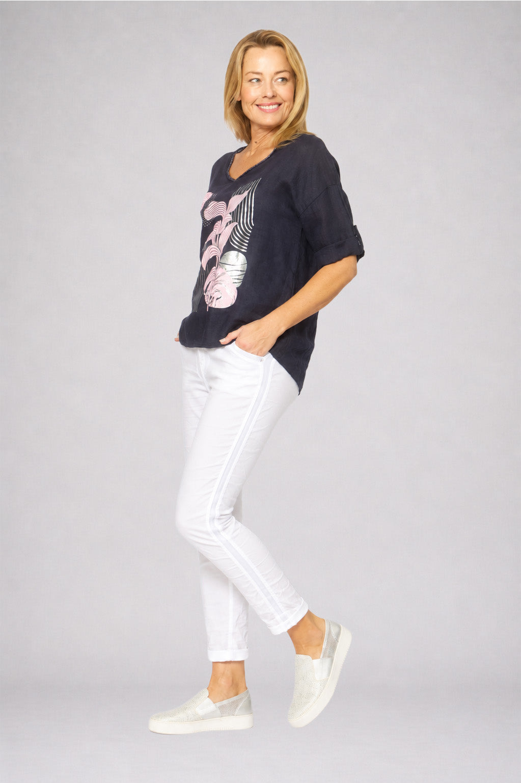 La Strada Linen Top LST26-303