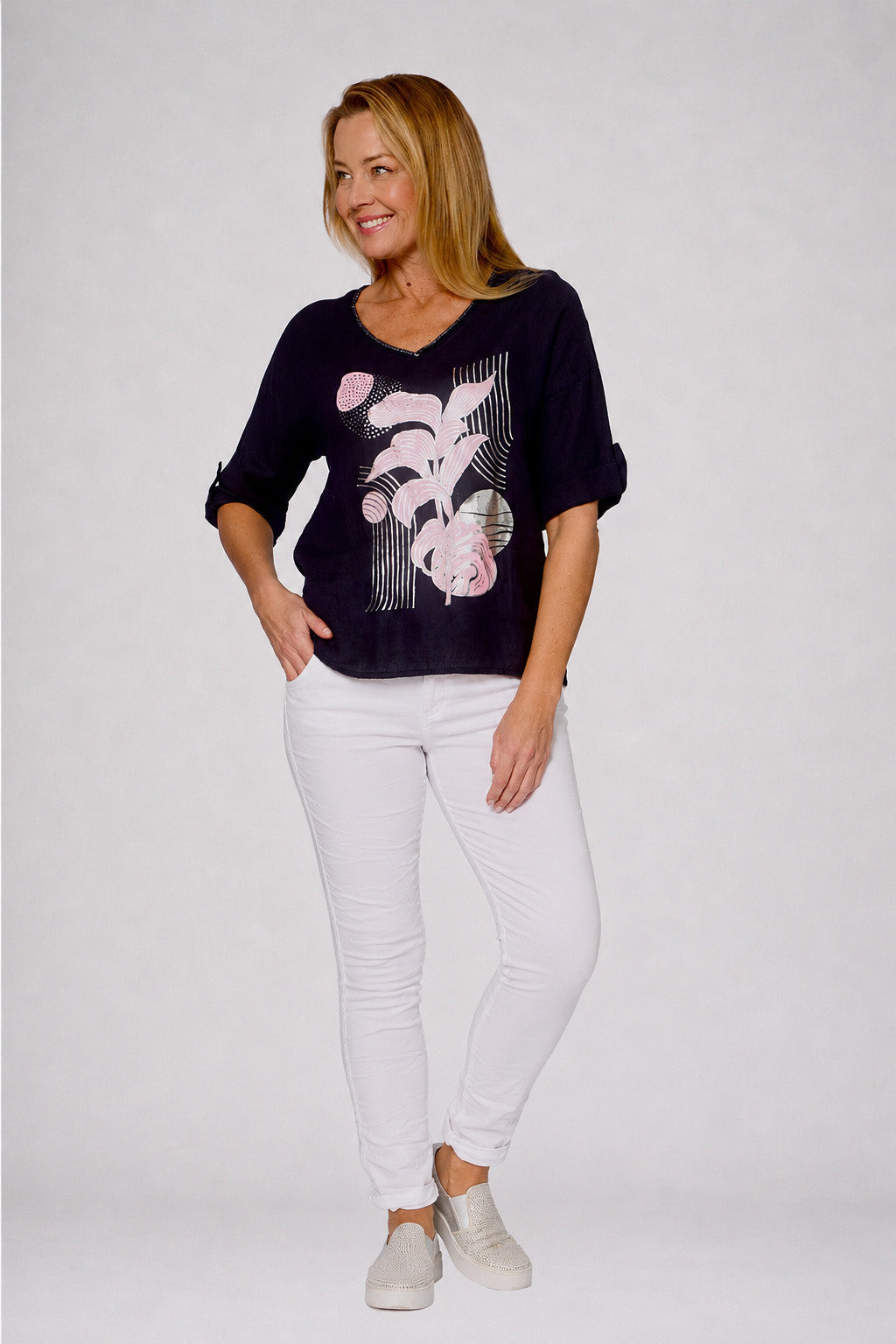 La Strada Linen Top LST26-303