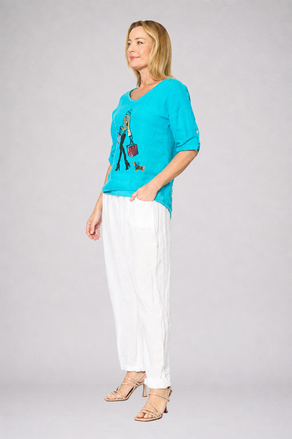 La Strada Linen Top LST26-337