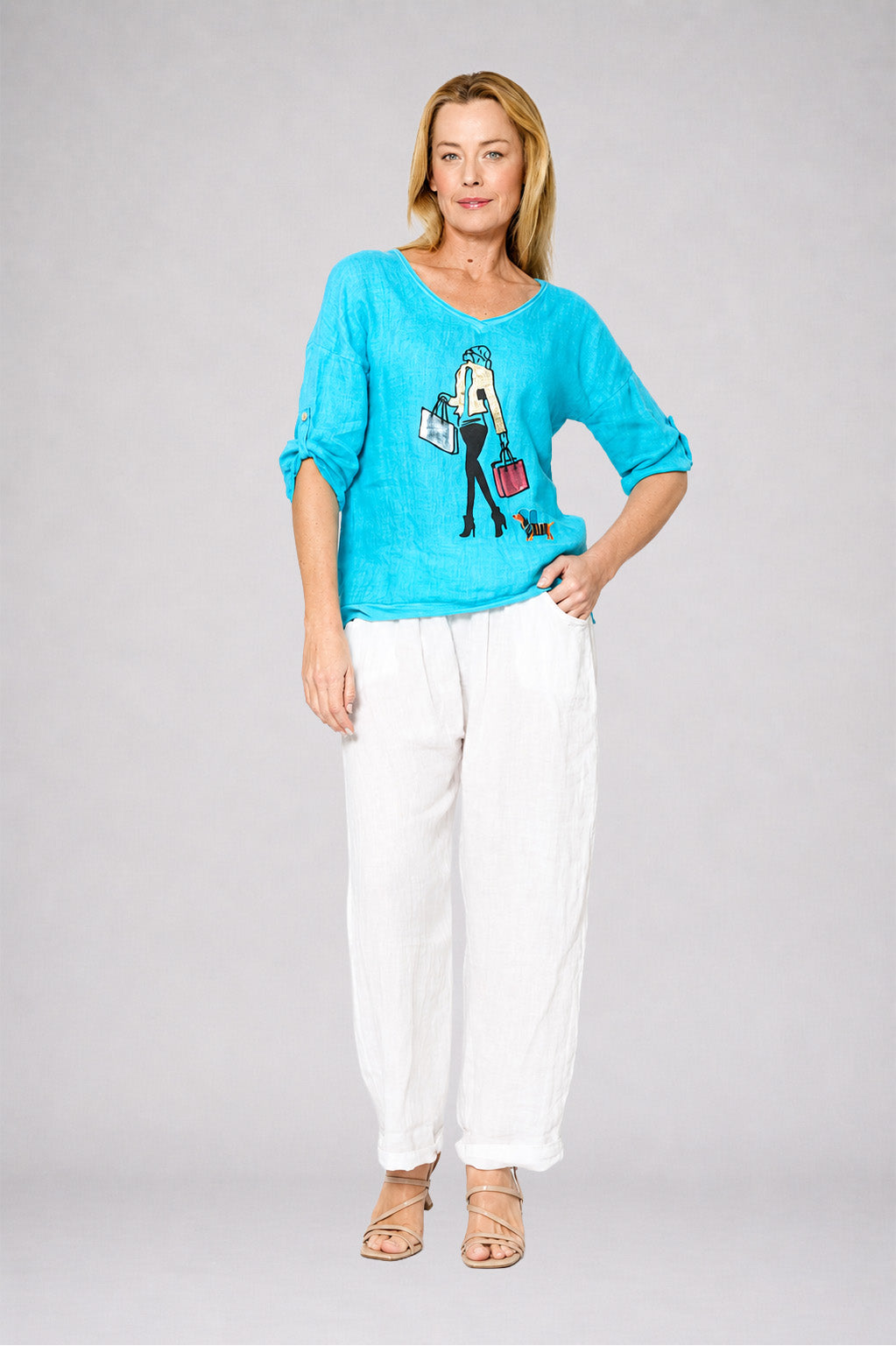 La Strada Linen Top LST26-337