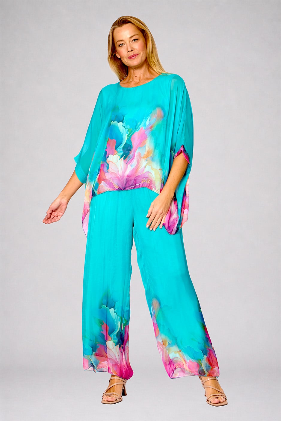 La Strada Silk Pants LSP26-491