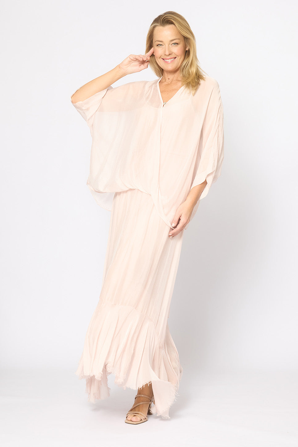 La Strada Fluted Fringe Hem Skirt LSSK26-526