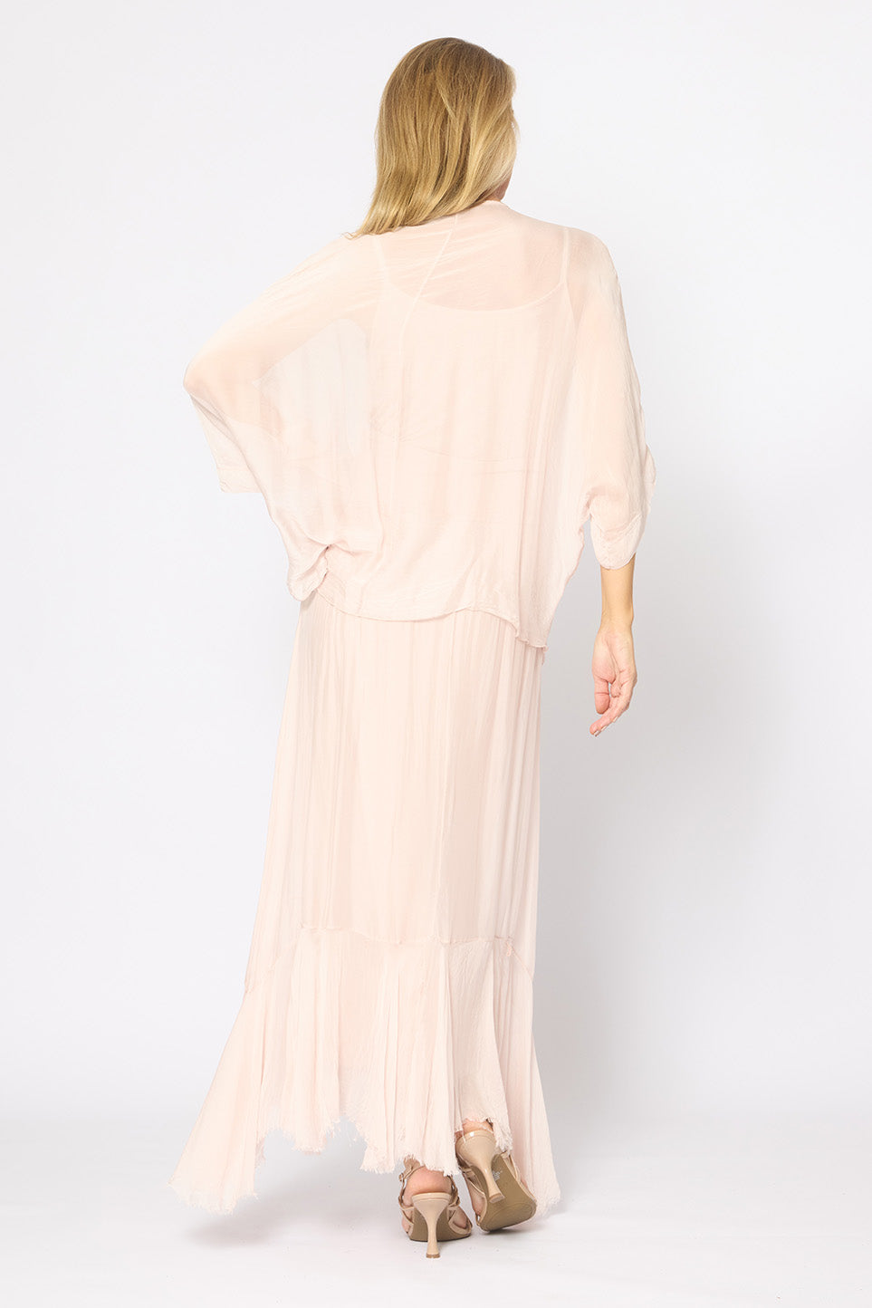 La Strada Fluted Fringe Hem Skirt LSSK26-526