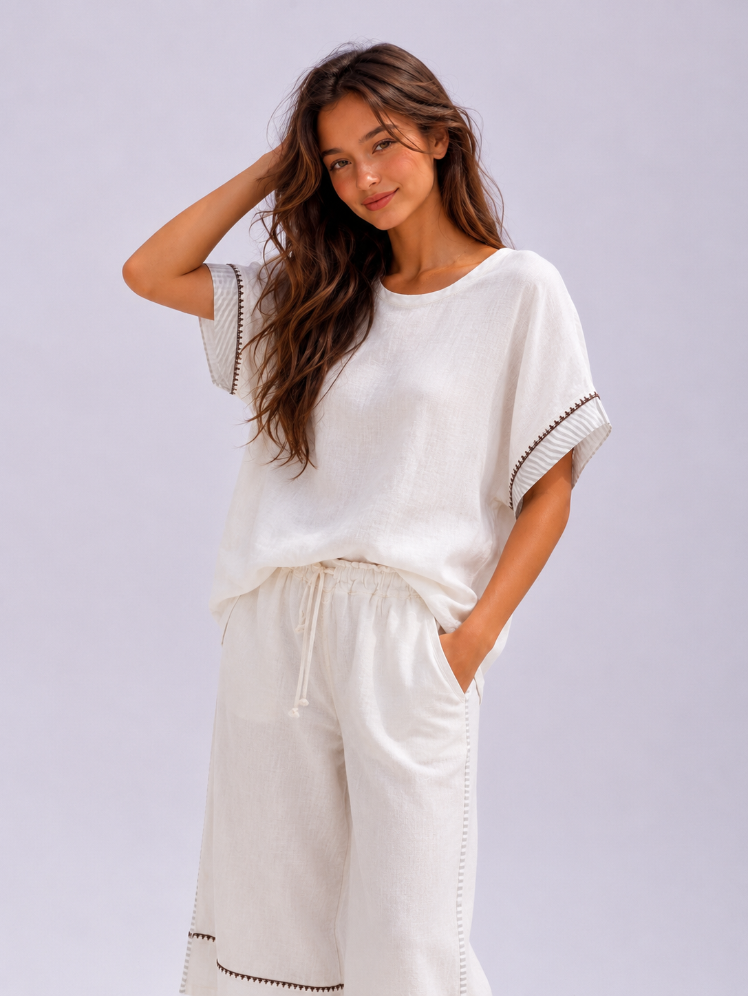 Wednesday Lulu Linen Top 91181