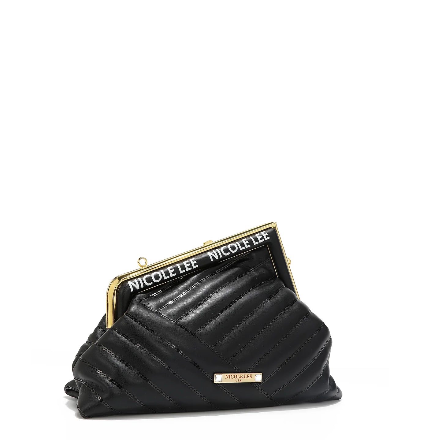 Nicole Lee Angle Sequin Clutch - P16966