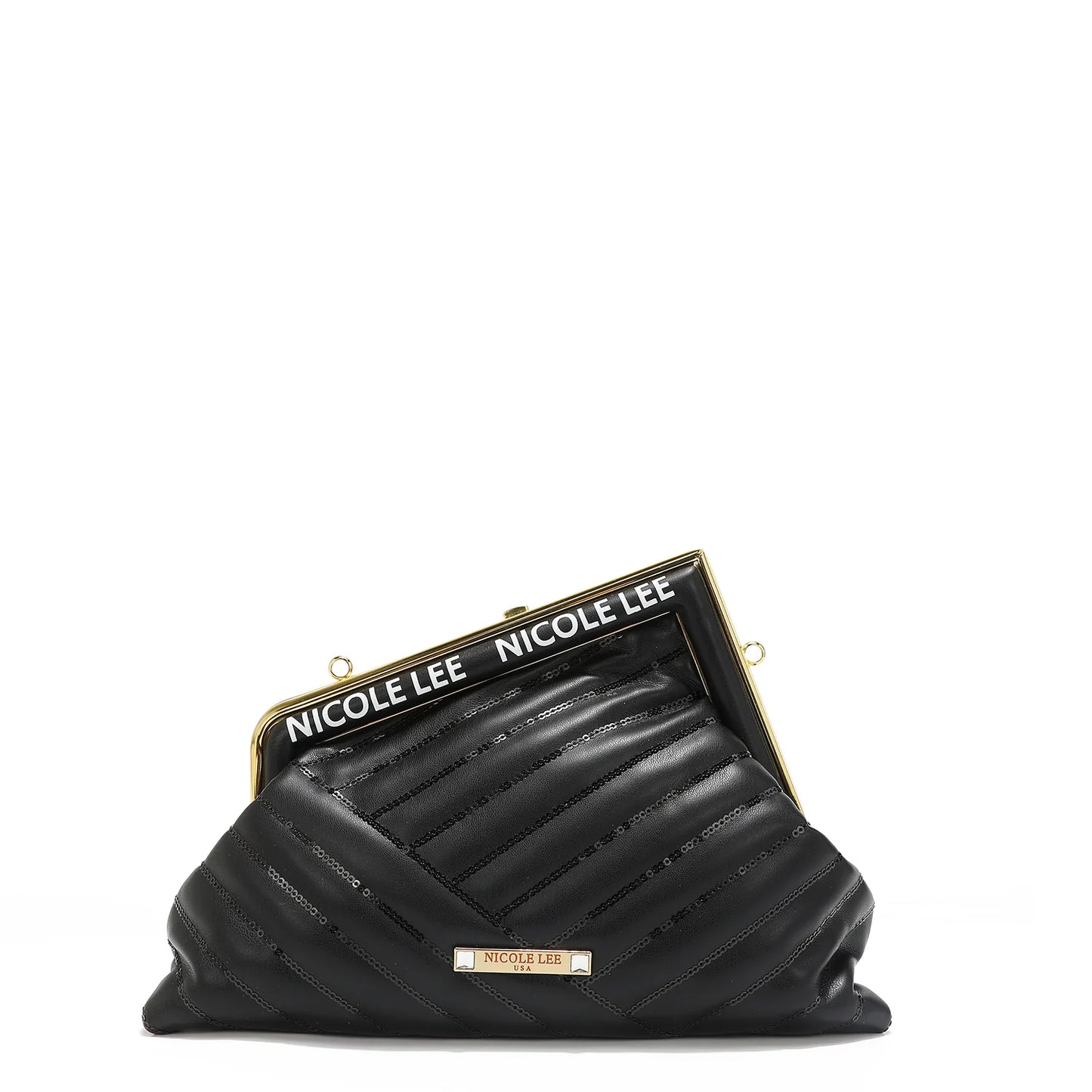 Nicole Lee Angle Sequin Clutch - P16966