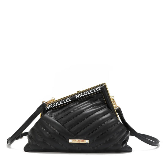 Nicole Lee Angle Sequin Clutch - P16966