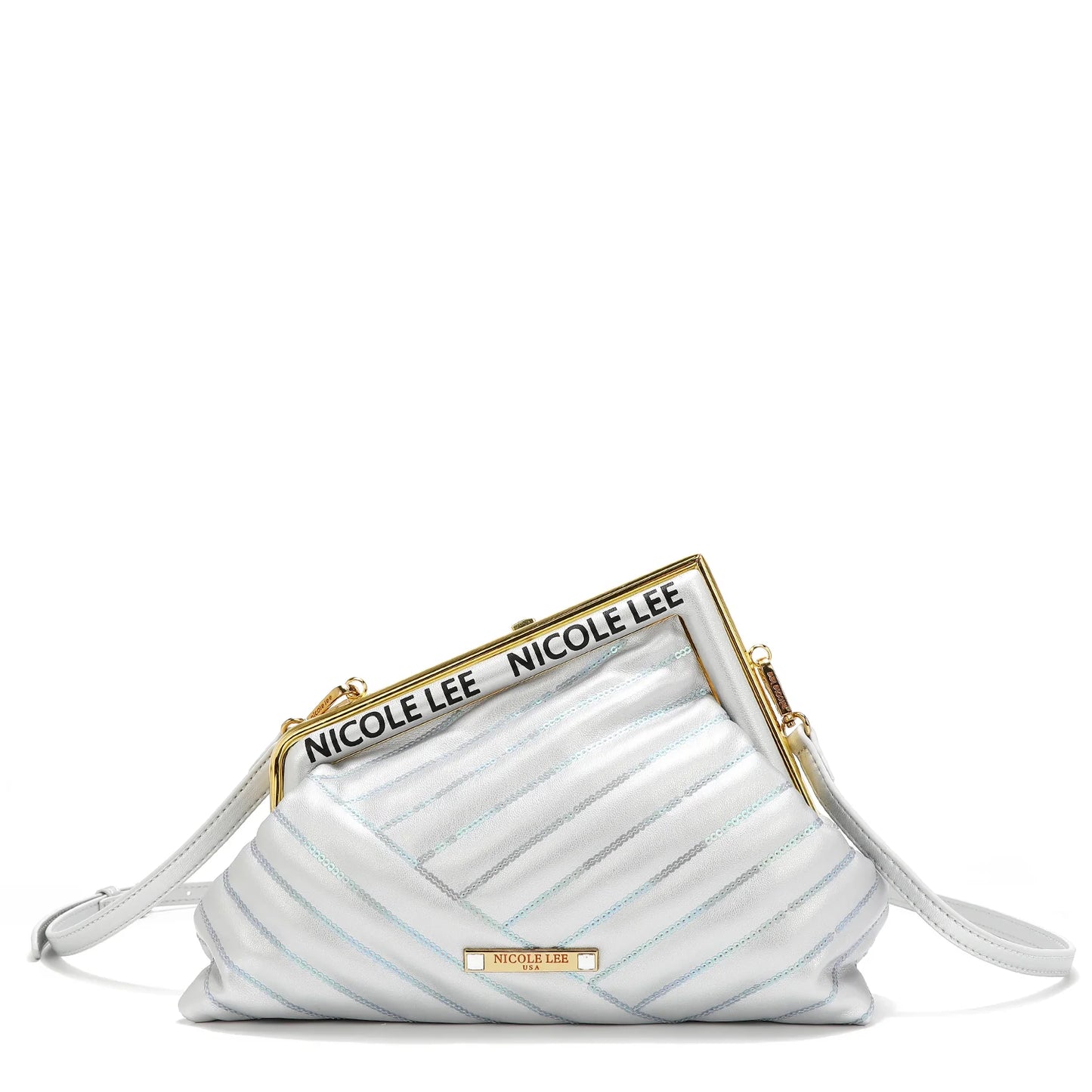 Nicole Lee Angle Sequin Clutch - P16966