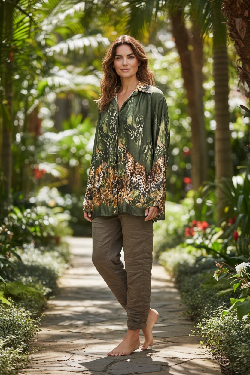 Amici Silk Cheetah Print AMSH9027