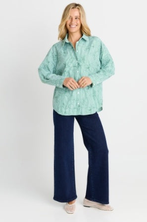 Betty Basics Sage Shirt BB8384