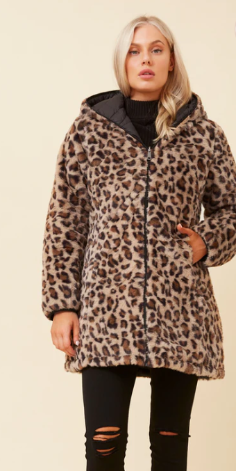 Caroline Morgan Reversible Hood Coat C0522986