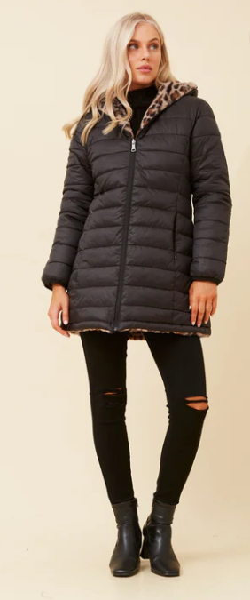 Caroline Morgan Reversible Hood Coat C0522986