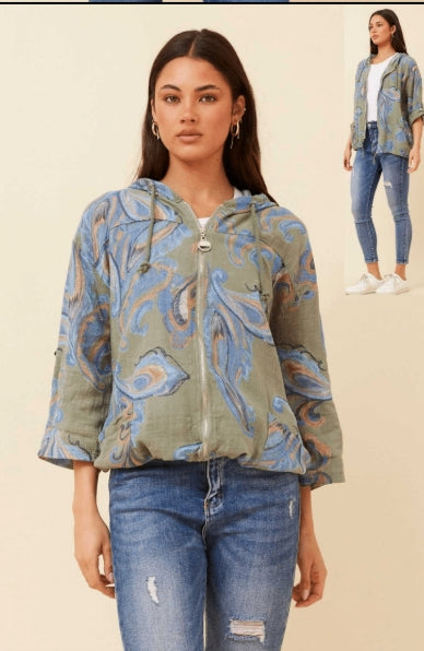 Bottega Moda Printed Cotton Jacket J522888
