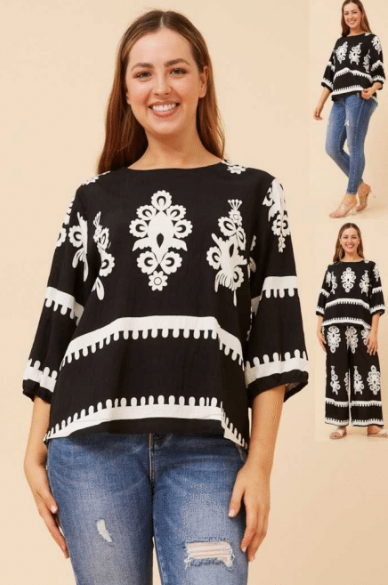Caroline Morgan Printed Top T523165