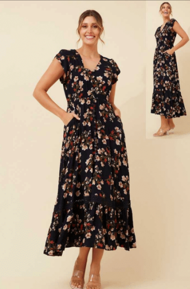 Caroline Morgan Maxi Dress D519365