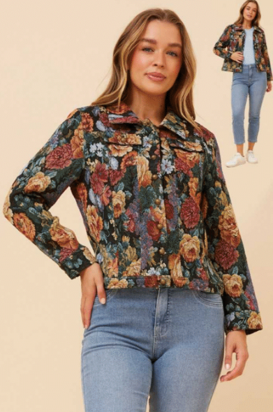 Caroline Morgan Floral Jacket J735292