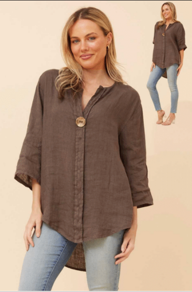 Bottega Moda Gold Button Top T516014