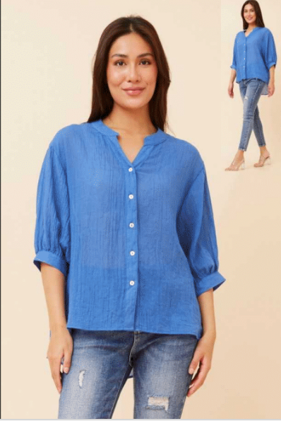 Caroline Morgan Button Back Shirt T511586