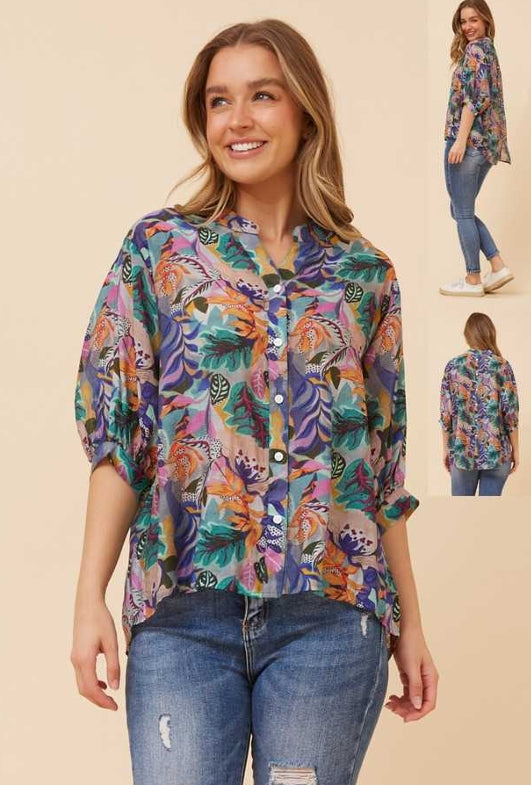 Caroline Morgan Printed Shirt T524810