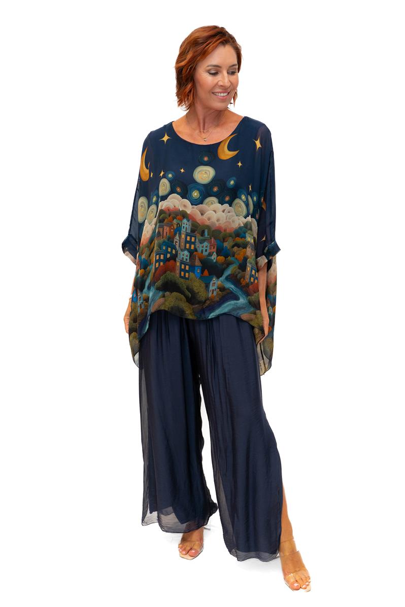Italian Closet Starry Night Tunic w Cami - 1688