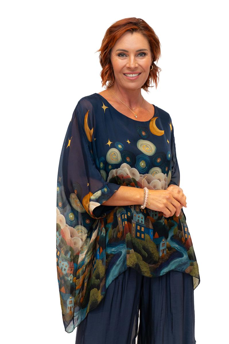 Italian Closet Starry Night Tunic w Cami - 1688
