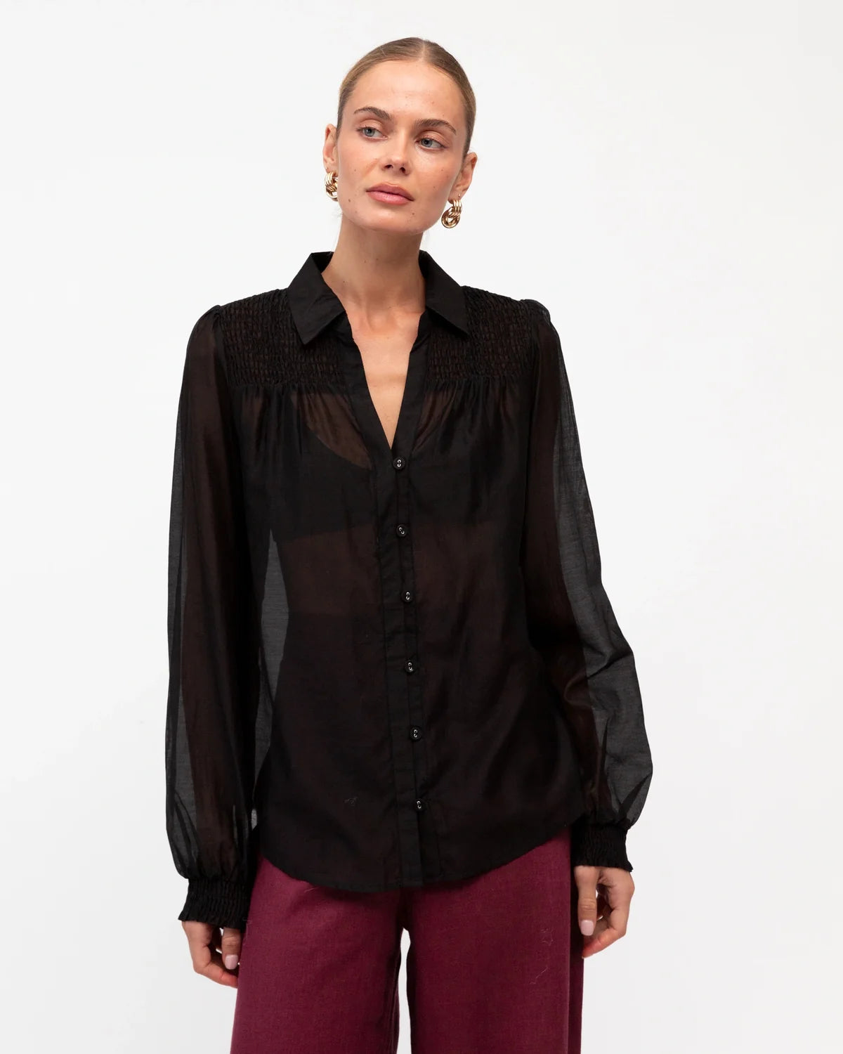 White Closet Katya Ramie Top TF11918