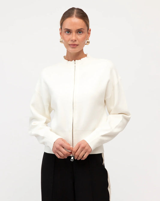 White Closet Zip Cardi TF11950