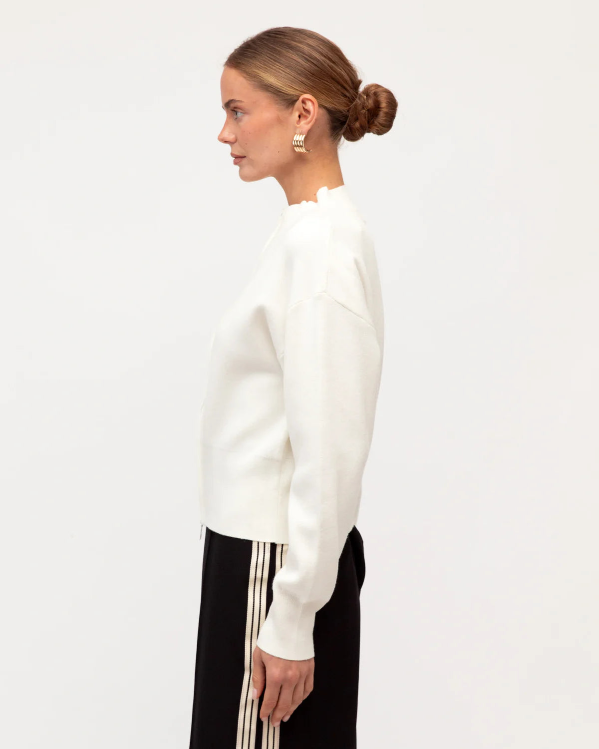 White Closet Zip Cardi TF11950