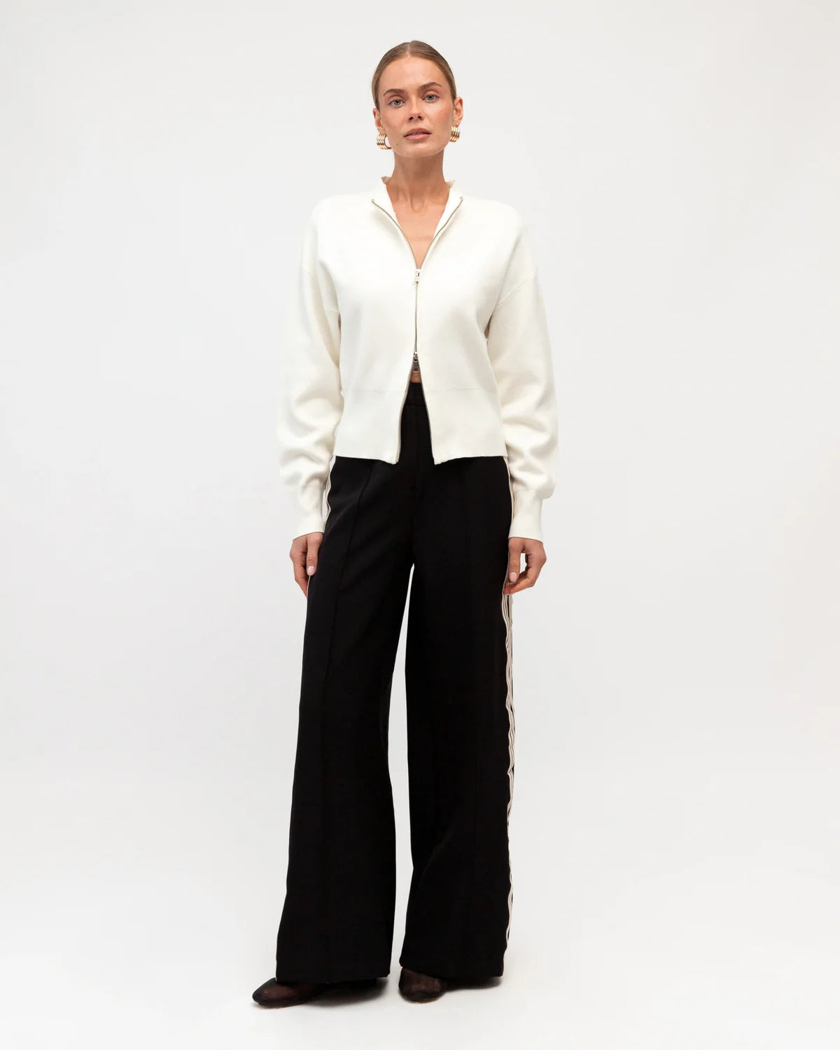 White Closet Zip Cardi TF11950