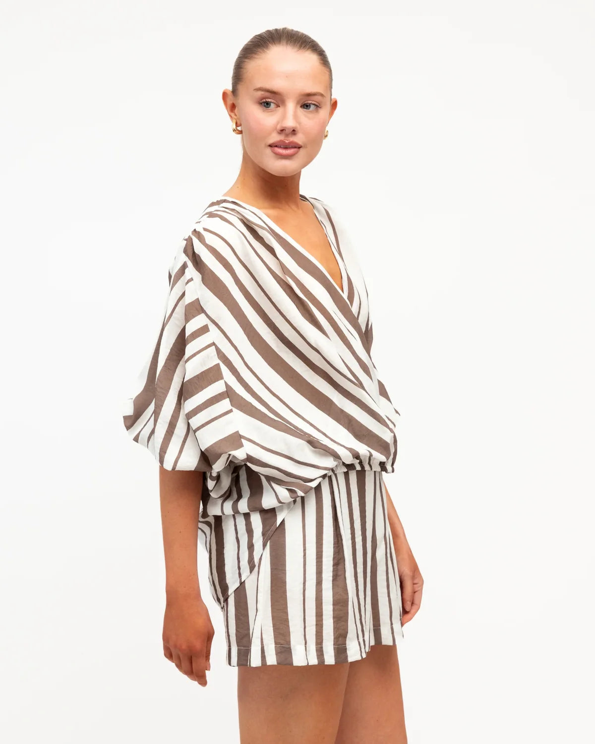 White Closet Eloise Stripe Top TF7205-107