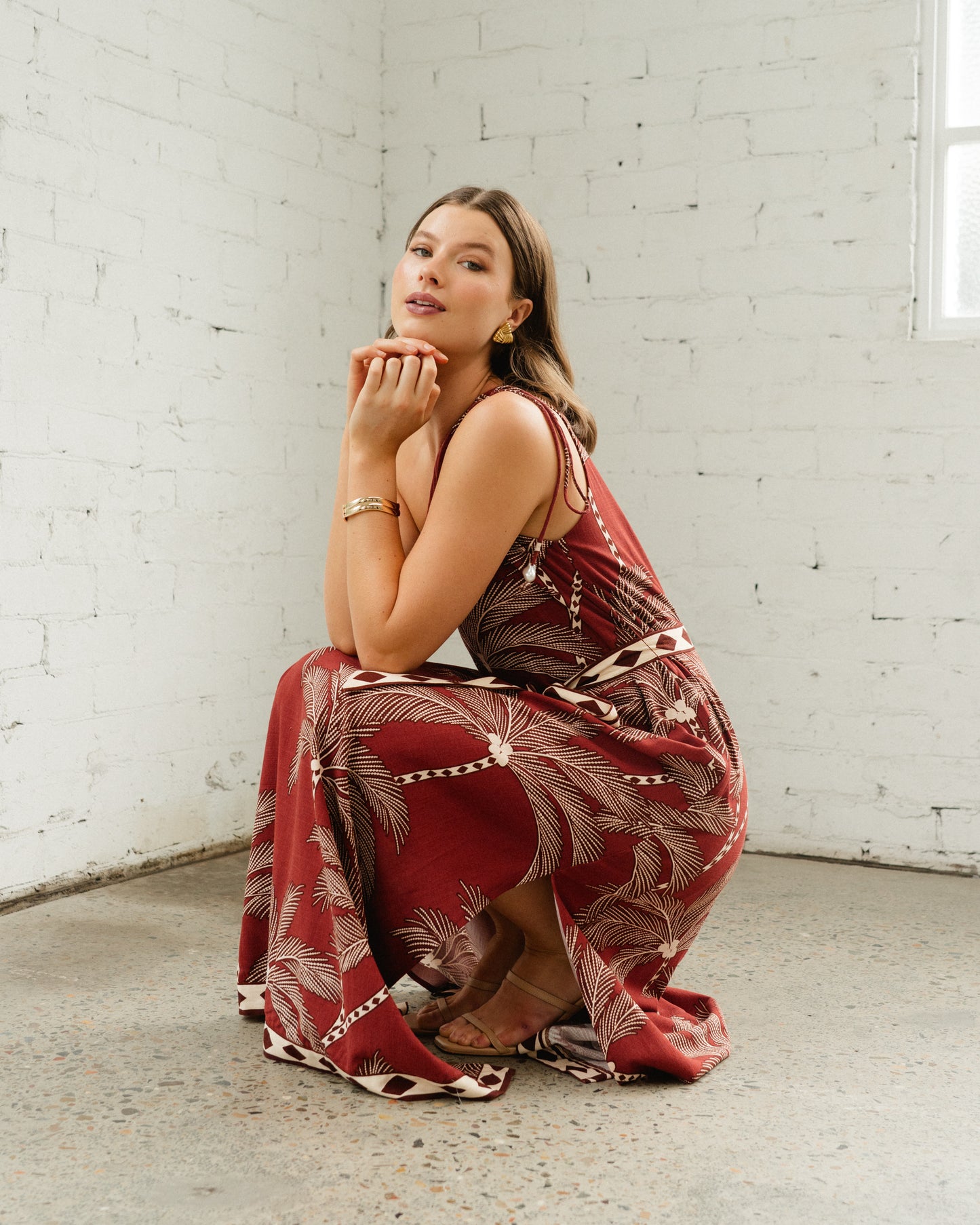 White Closet Buena Vista Maxi Dress TFE11514