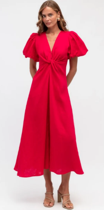 White Closet Chica Twist Midi Dress TFL8545-27