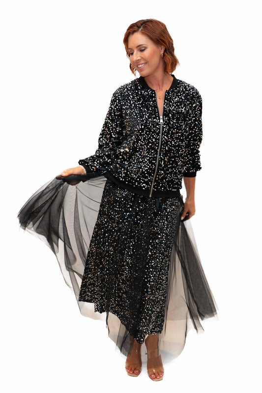 Italian Closet Trinny  Sequin Skirt