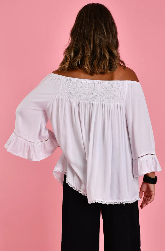 Bodacious Rouched Bell Sleeve - VBLT113