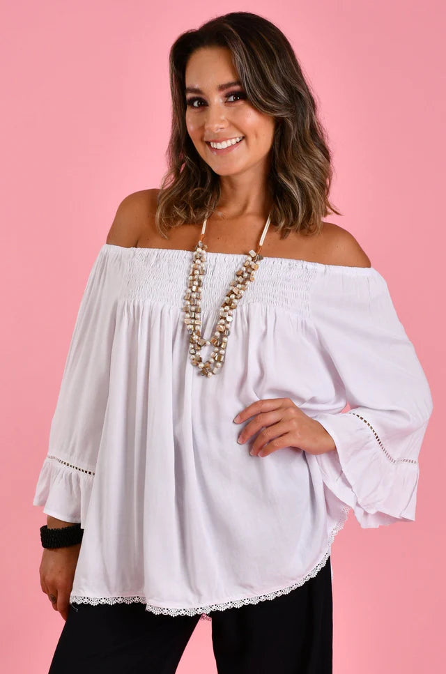 Bodacious Rouched Bell Sleeve - VBLT113