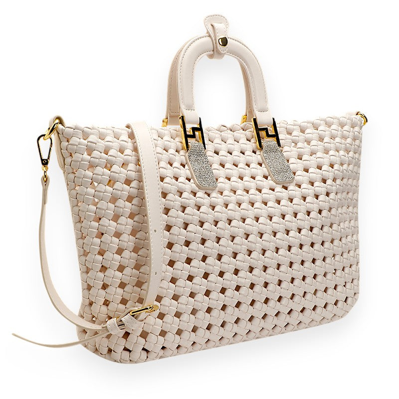 Lavish Bag In Bag Woven Tote YX1057