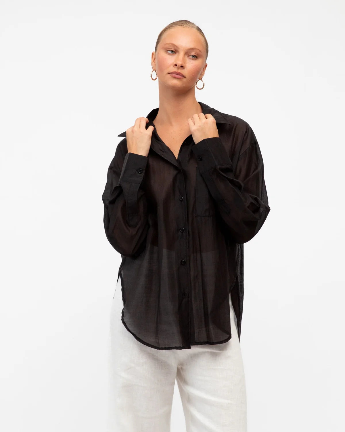 White Closet Sheer Top TF10475