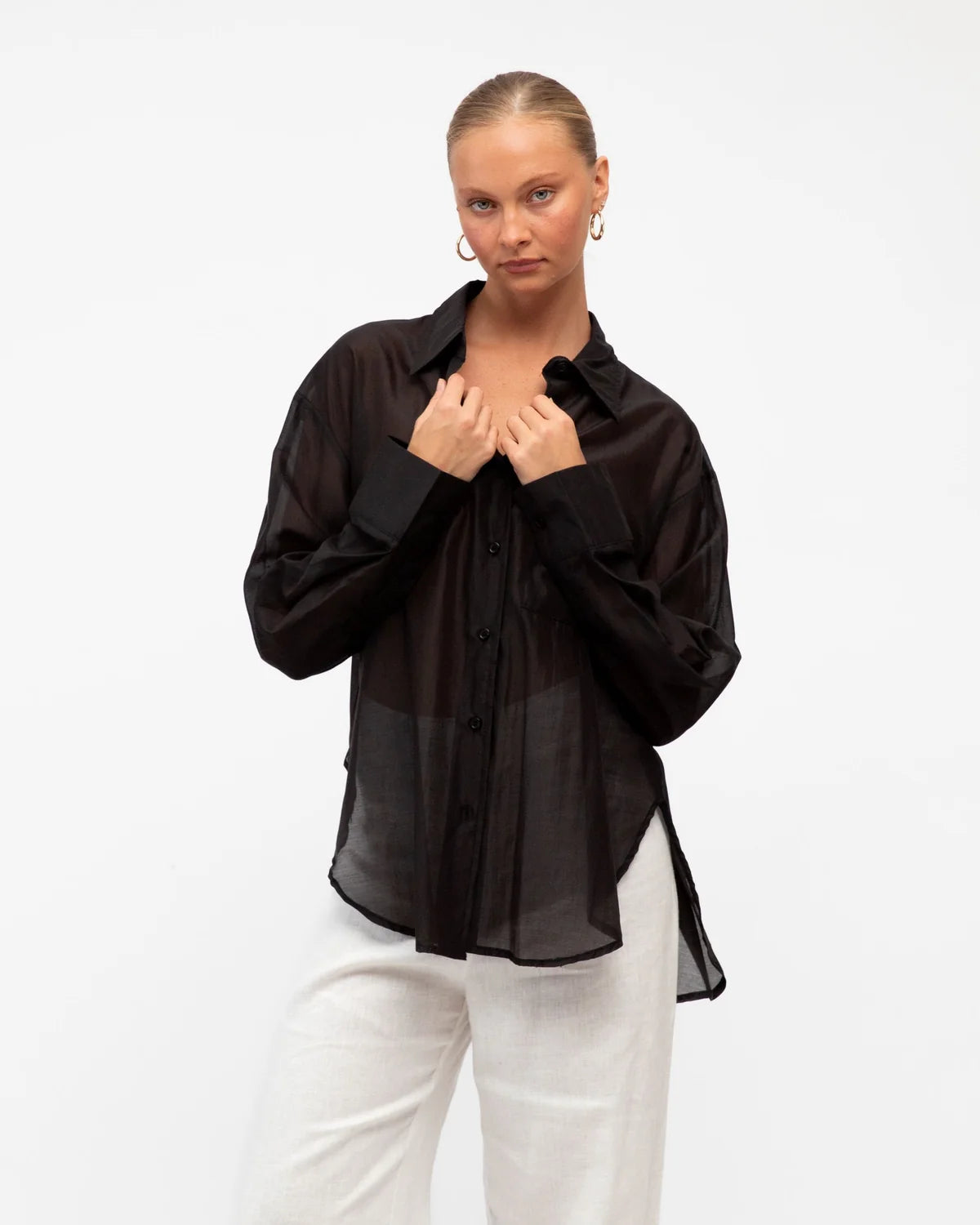 White Closet Sheer Top TF10475
