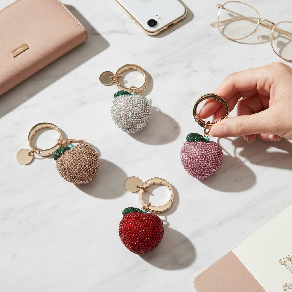 Lavish  Bling Peach Keyrings CPCH