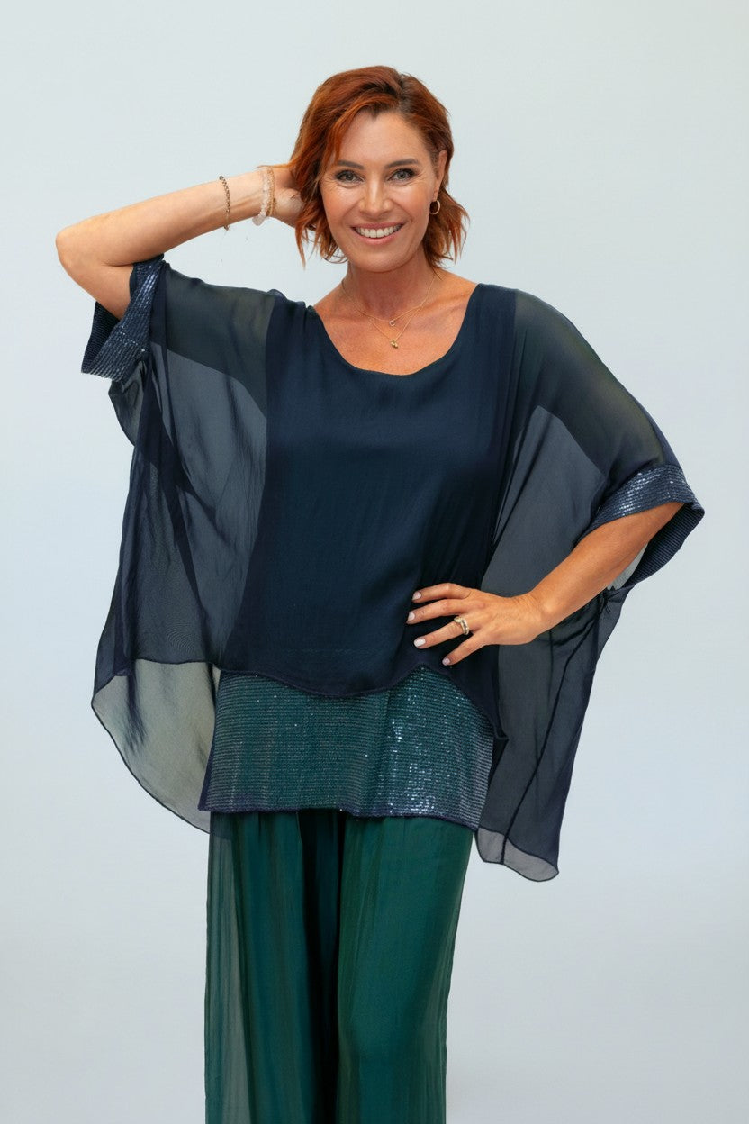 Italian Closet Elvera Silk Top 5835