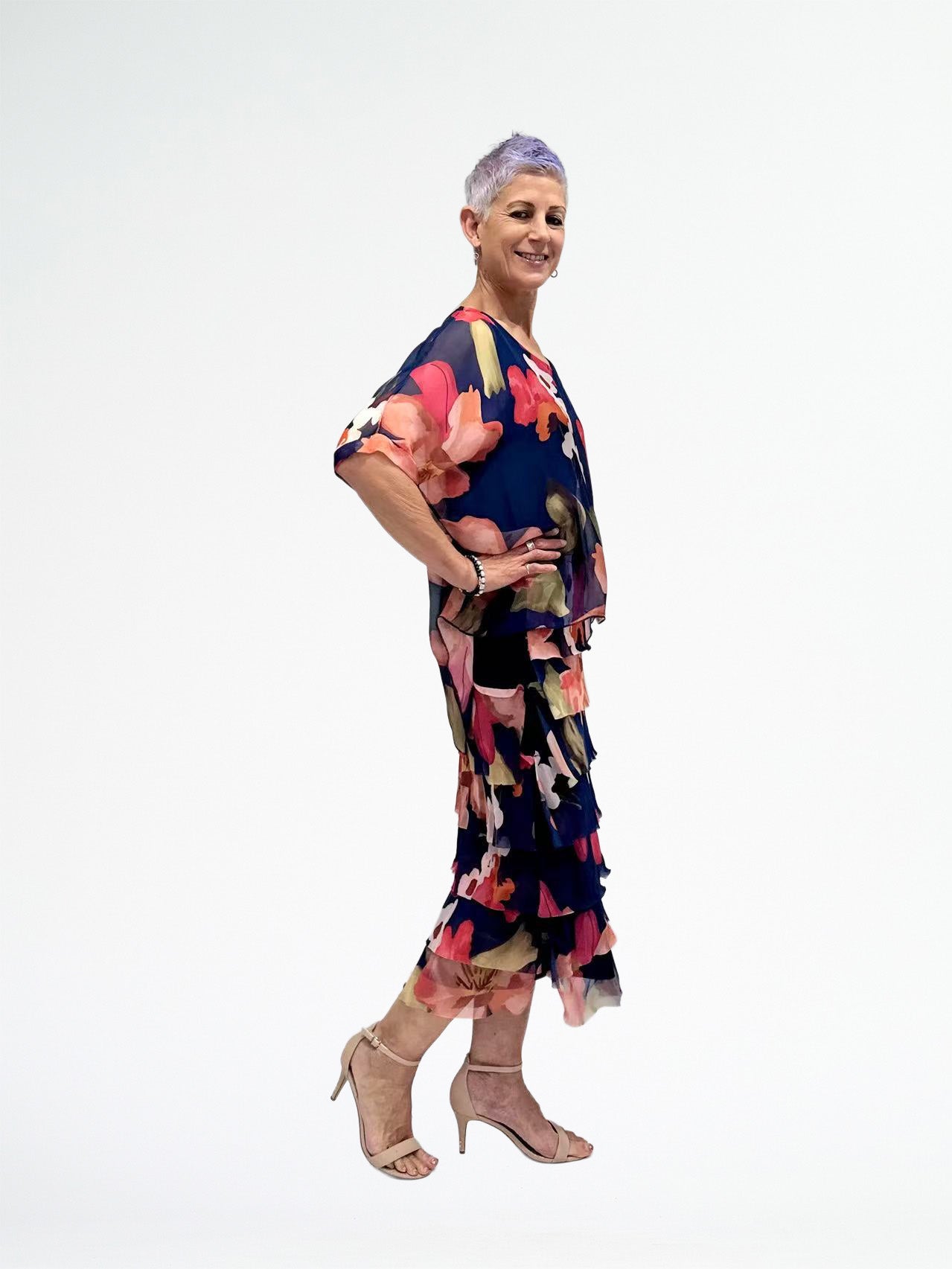 La Strada Frayed Edge Silk Dress LSD21-703