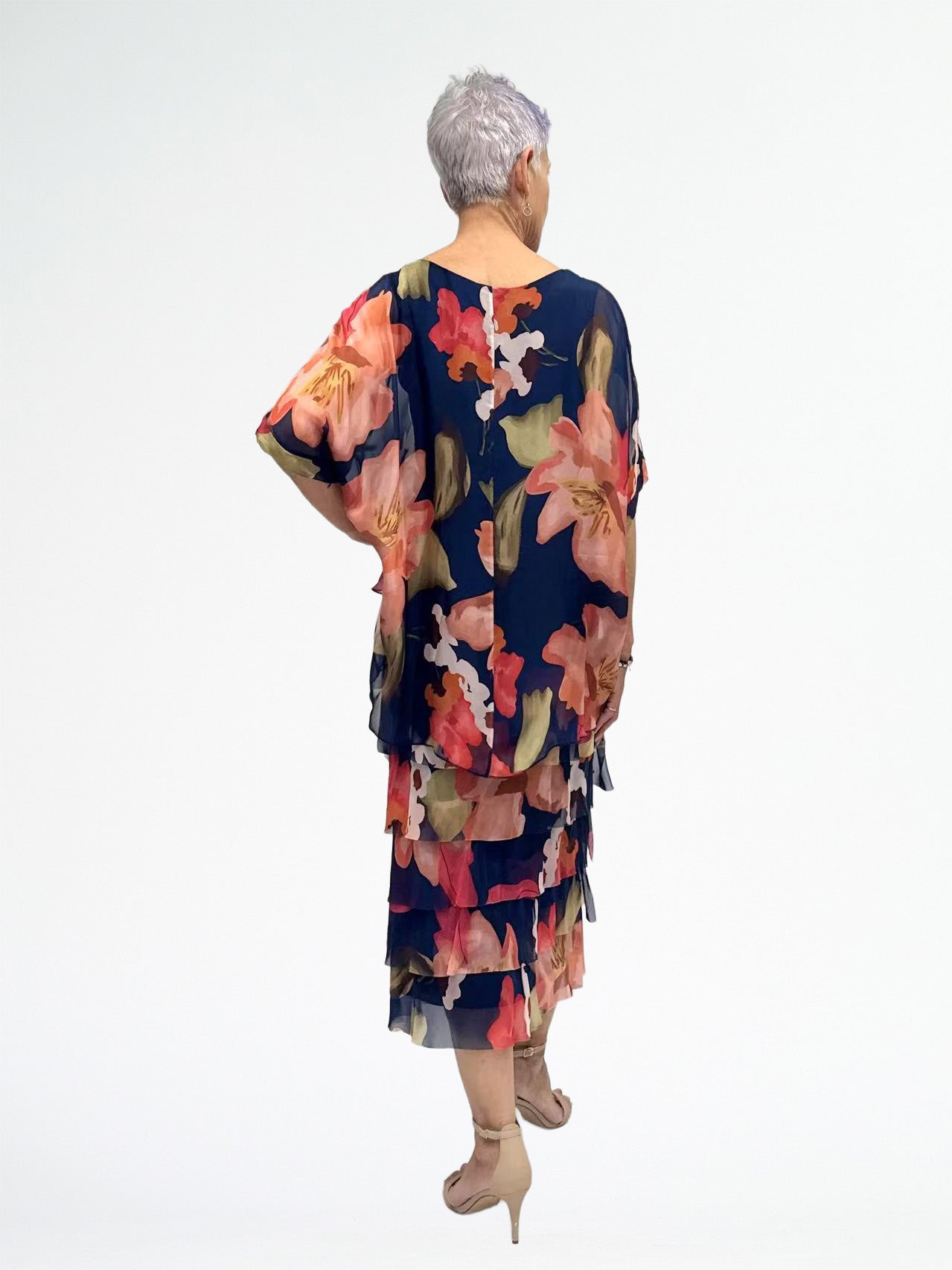 La Strada Frayed Edge Silk Dress LSD21-703